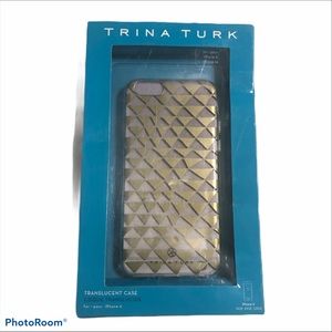 Trina Turk IPhone 6 Cell Phone Case Triangle Gold Geometric NEW